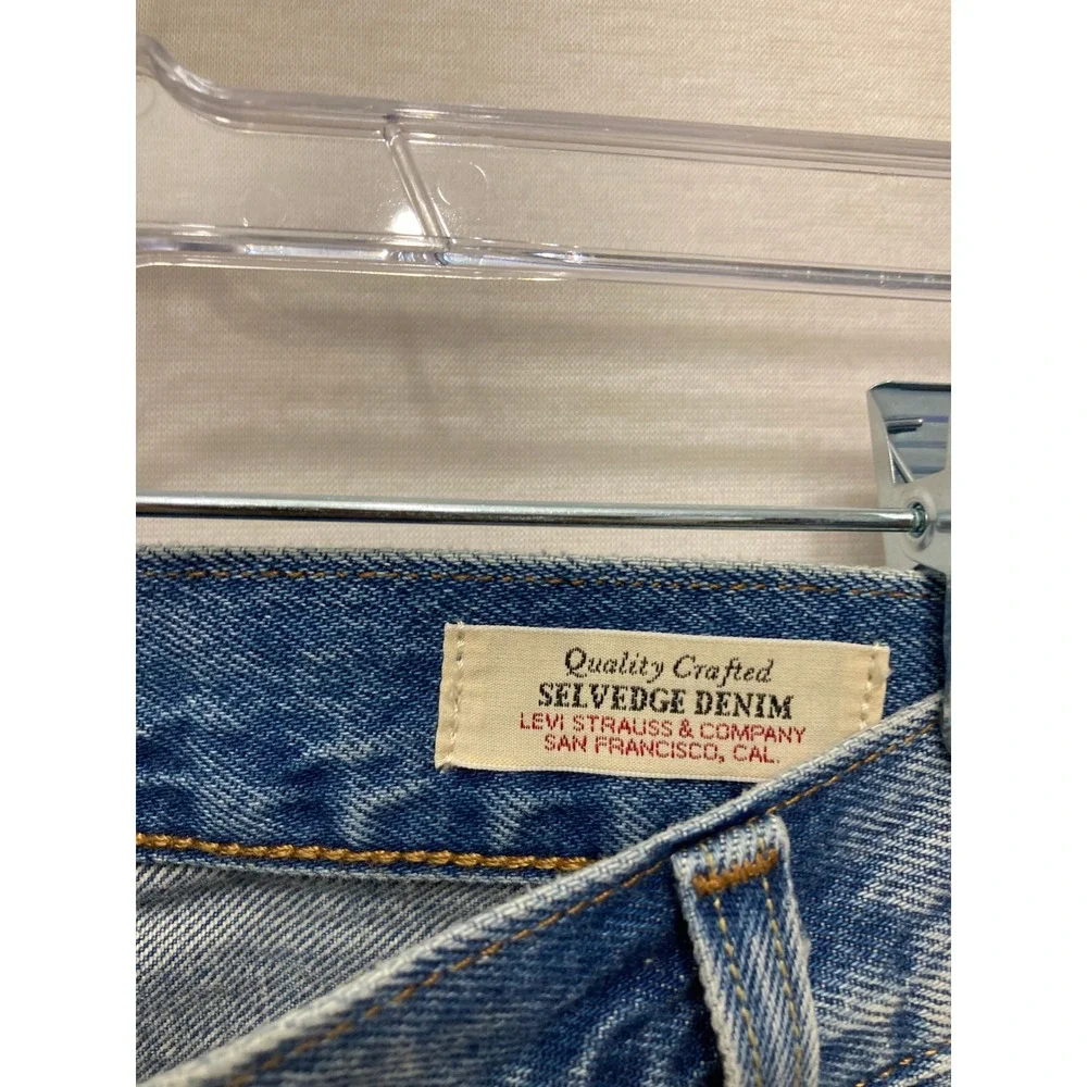Levi's Premium 501 Jeans W34 L30 Blue Selvedge Denim Straight Leg Button Fly